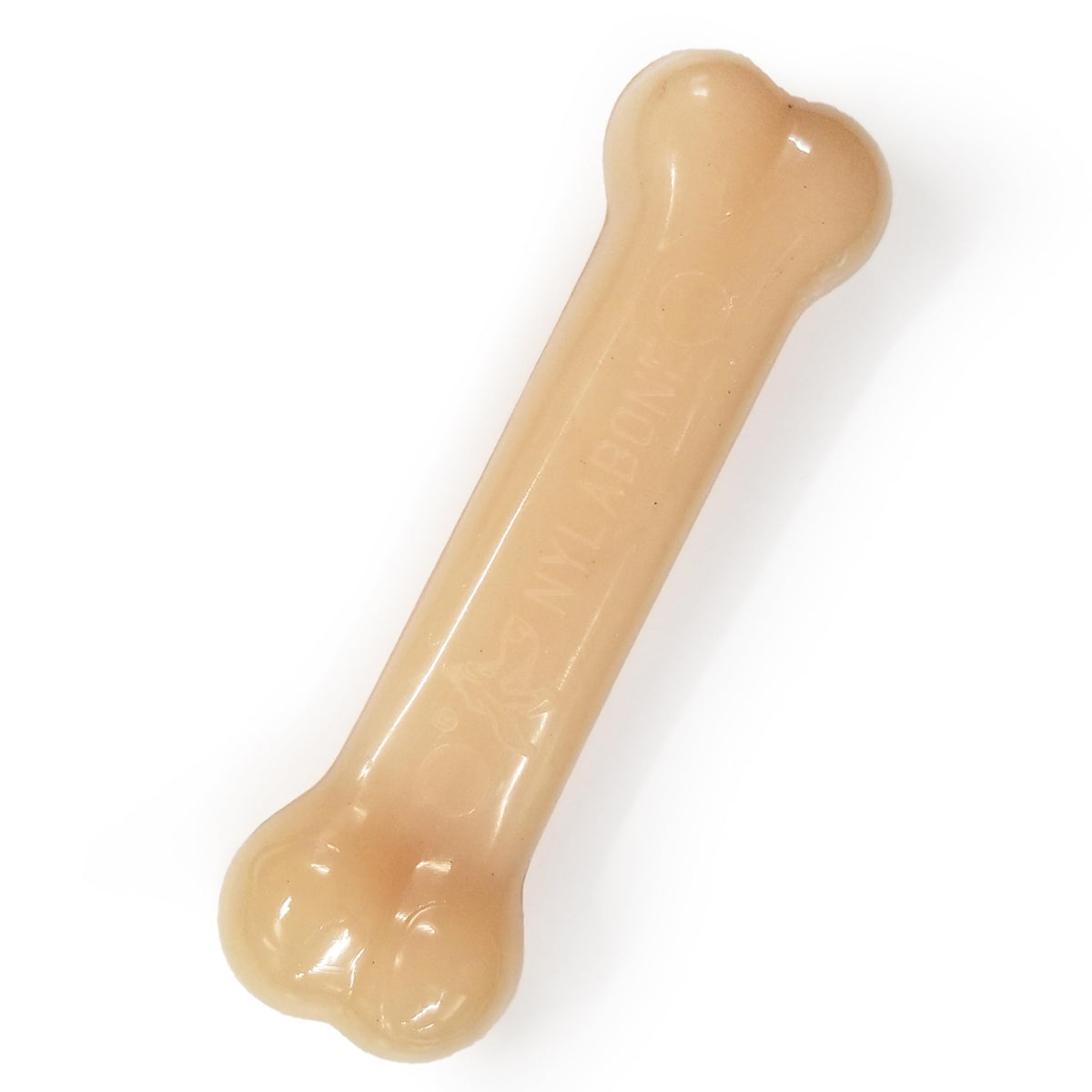 Nylabone Original Bone Power Chew Toy front closeup highlighting rugged nylon for aggressive chewers.