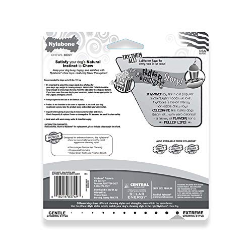 Nylabone Original Bone Power Chew Toy popcorn flavor close-up.