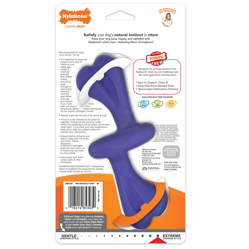 Nylabone Power Chase N Chew Toy sized for large dogs up to 50 lb.