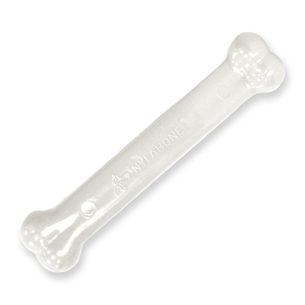 Nylabone Power Chew Classic Bone close-up shows rugged nylon texture for durability