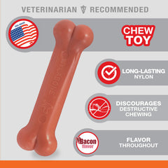 Nylabone Power Chew Classic bone toy dog chewing action boosts engagement