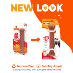 Nylabone Power Chew Classic Bone Toy being chewed by a large dog up to 50 lbs