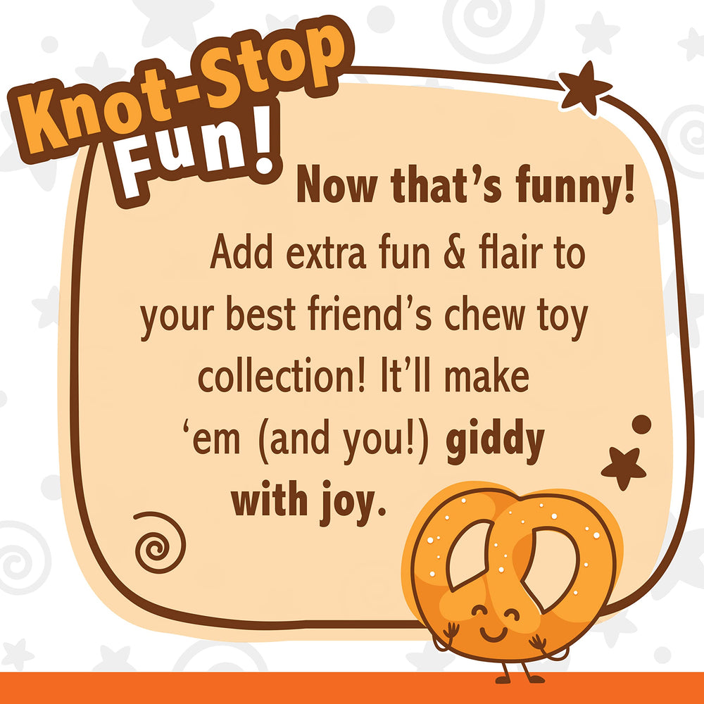 Nylabone Pretzel Power Chew Toy peanut-butter flavor promotes extended chewing sessions