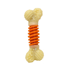 Nylabone PRO Action dental bone power chew toy with grooved center aids cleaning.