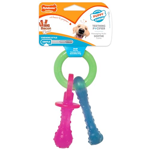 Nylabone Puppy Pacifier Chew Toy safe, durable teething material
