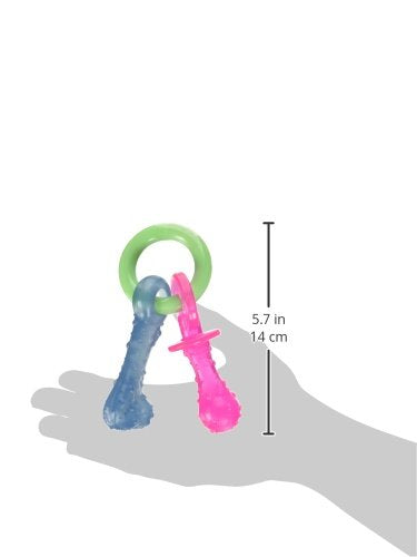 Nylabone Puppy Pacifier Chew Toy textures and nubs massage gums