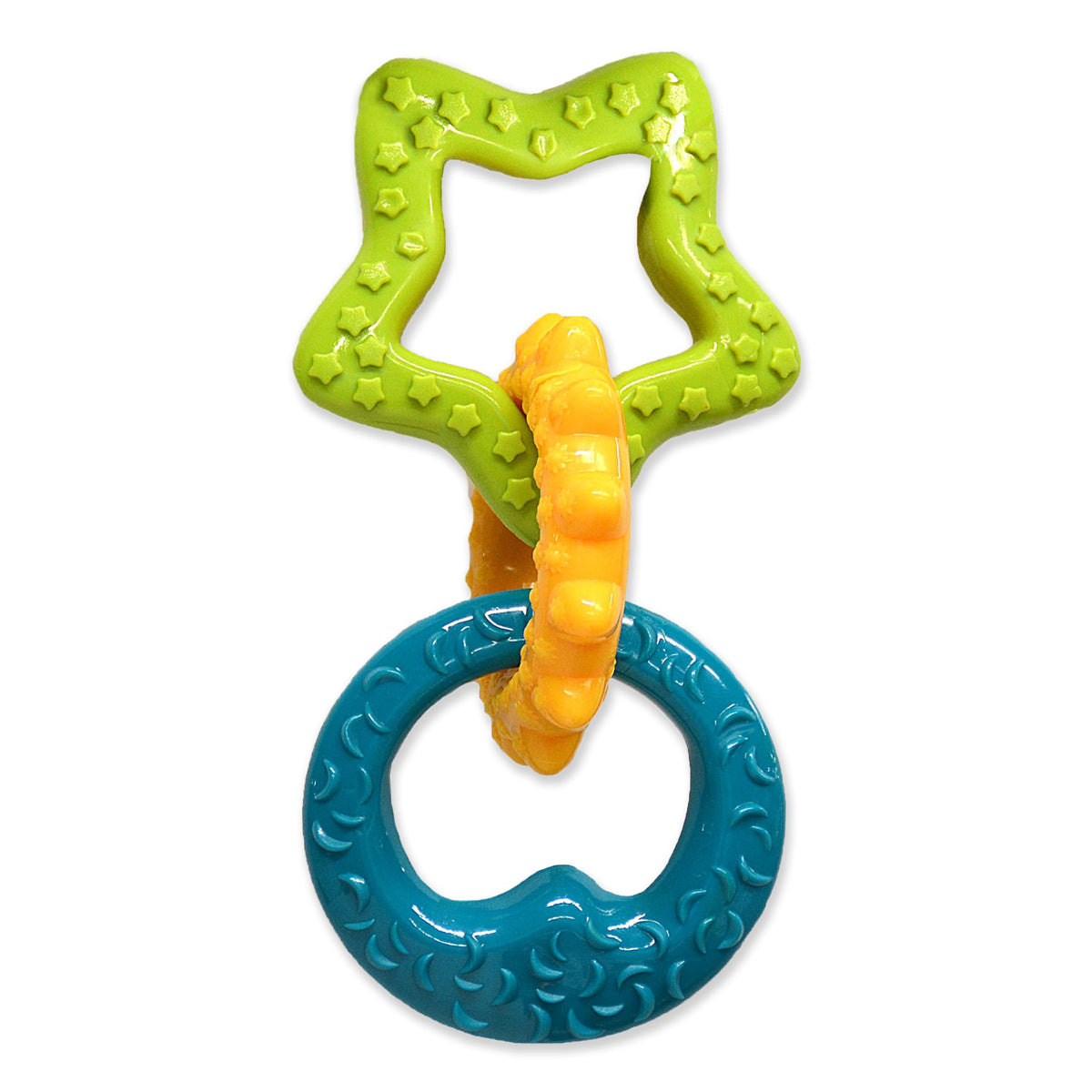 Nylabone Puppy Power Chew teething rings shown for powerful chewers with durable texture