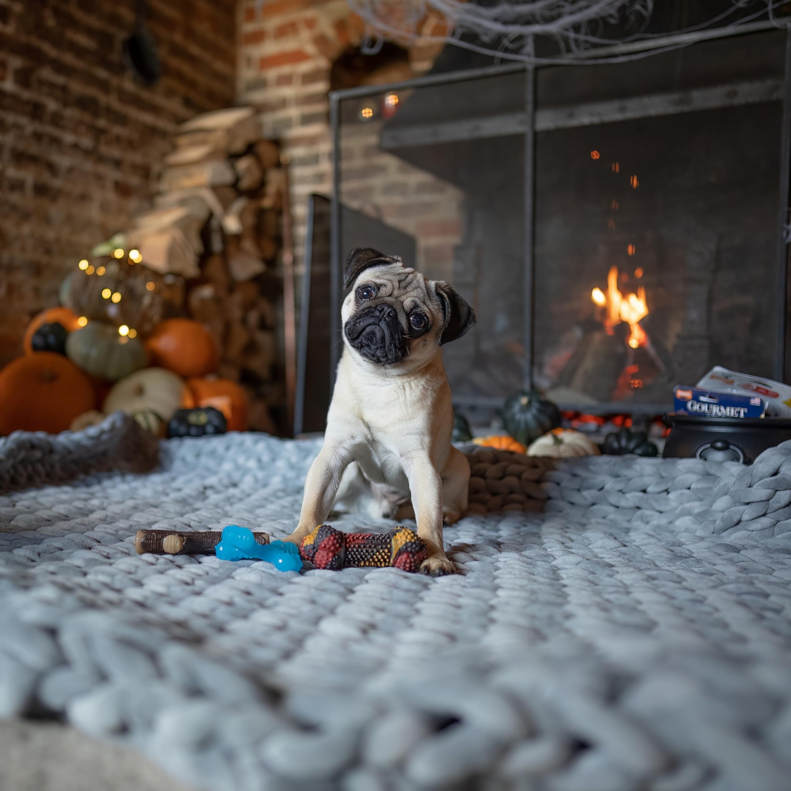 Nylabone Real Wood Stick Toy packaging display highlights veterinarian-recommended design