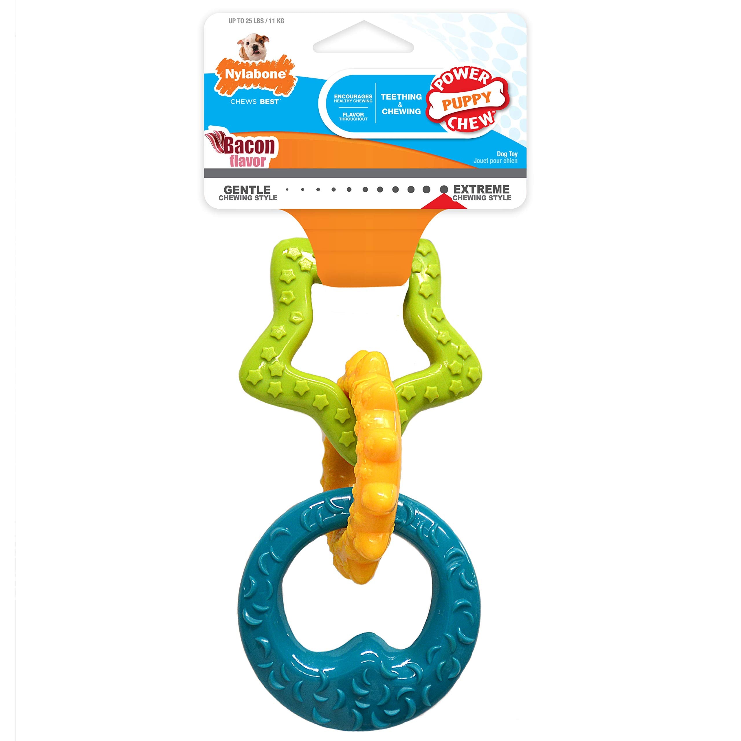 Nylabone teething rings close-up texture highlights durable chew surface