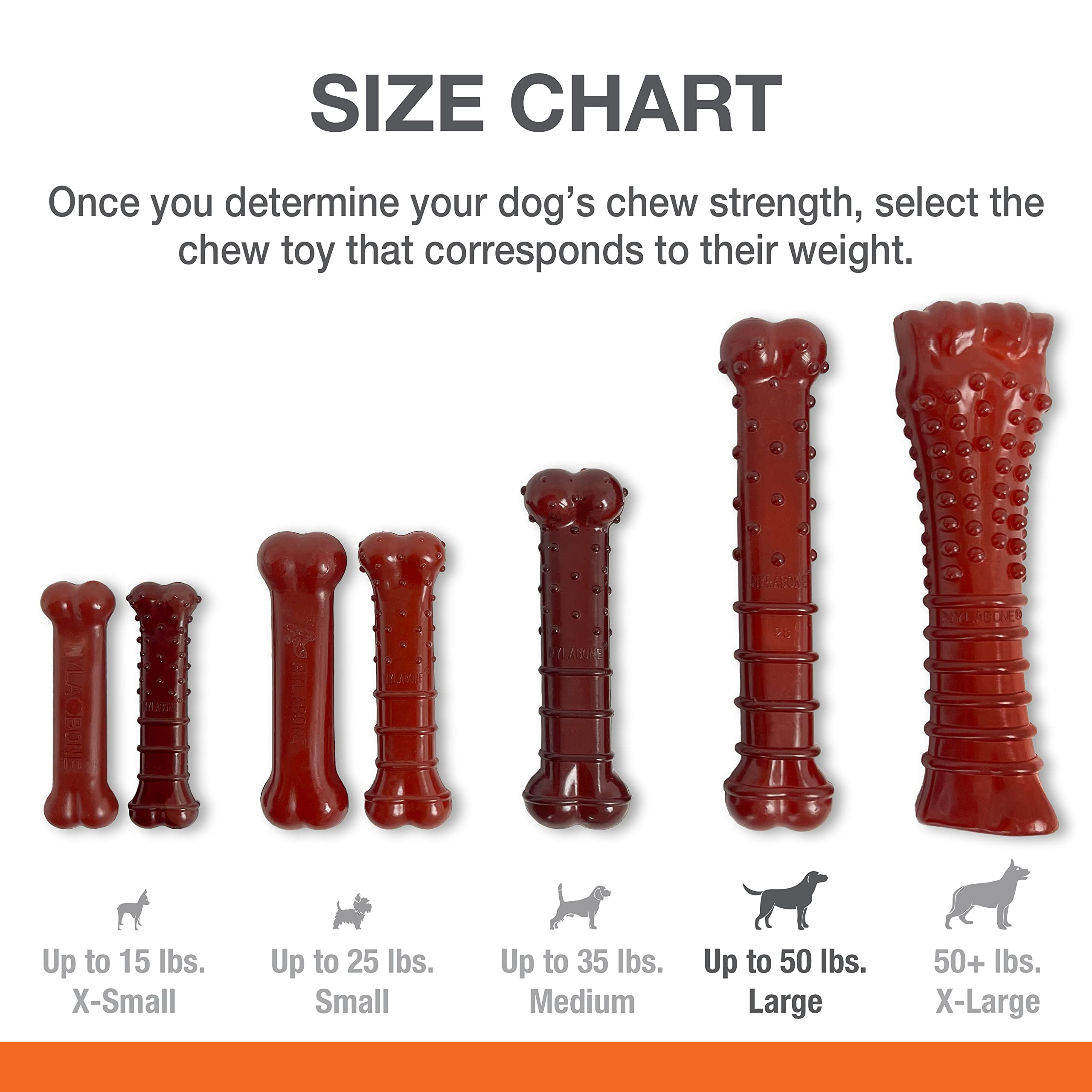 Nylabone Textured Bone Power Chew Toy designed for aggressive chewers to channel energy