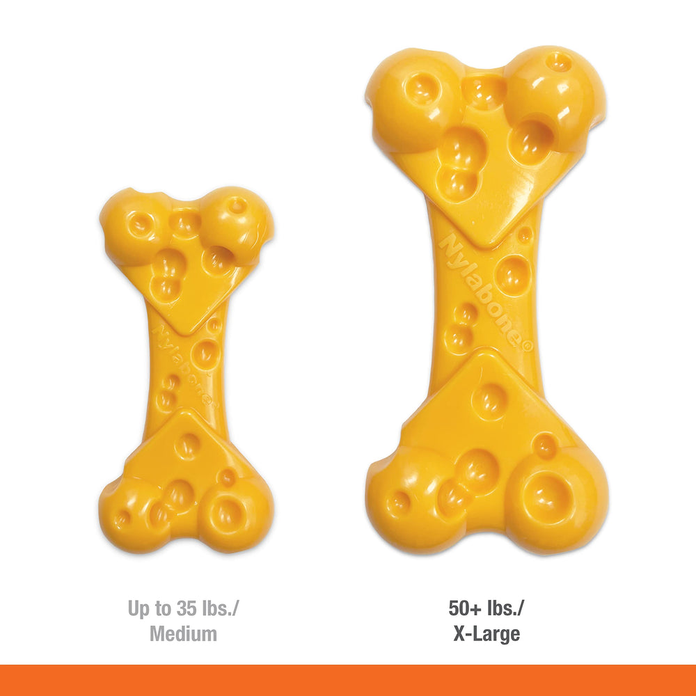 Nylabone textured grooves and nubs aid chewing.