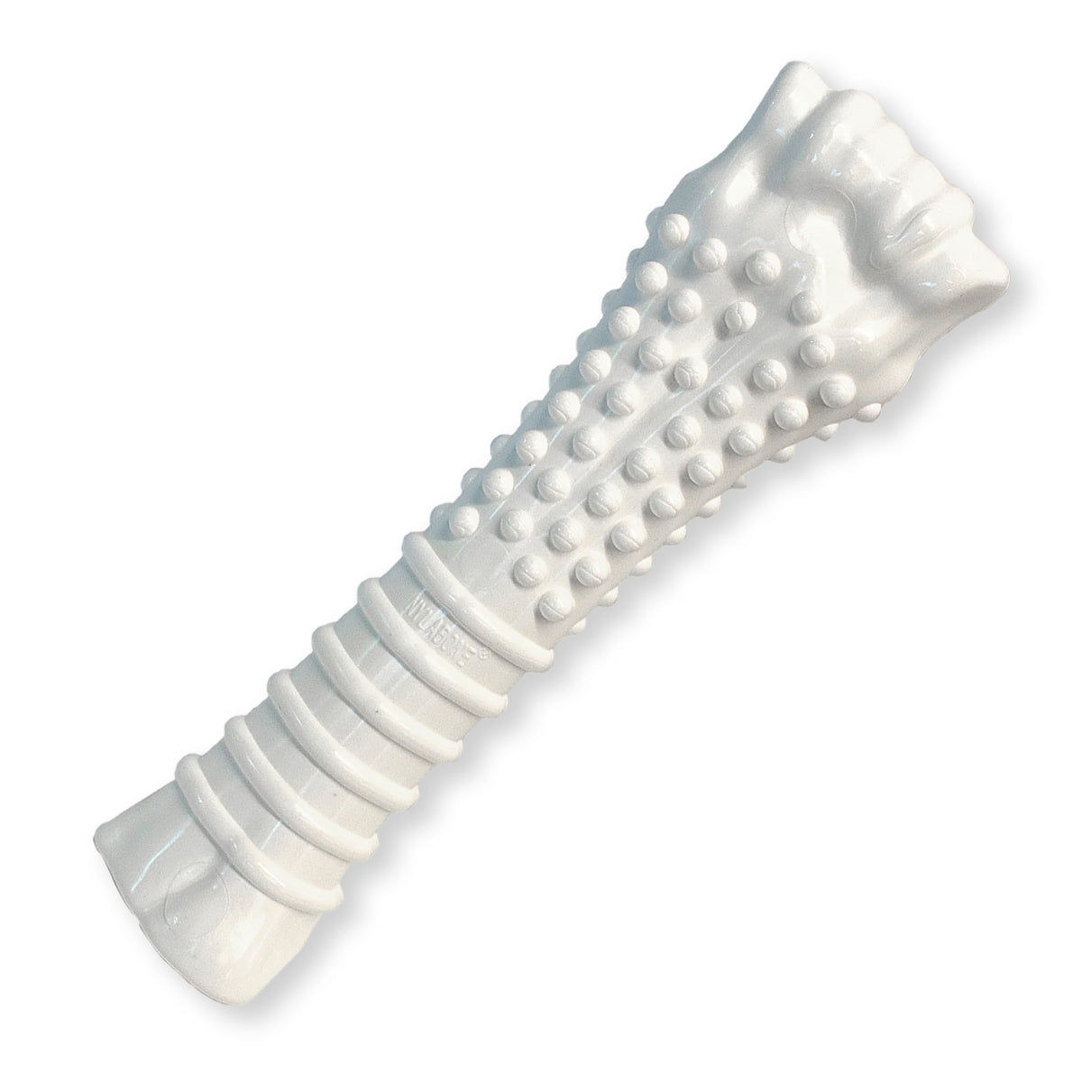 Nylabone Textured Knuckle Bone toy front view, durable for aggressive chewers.