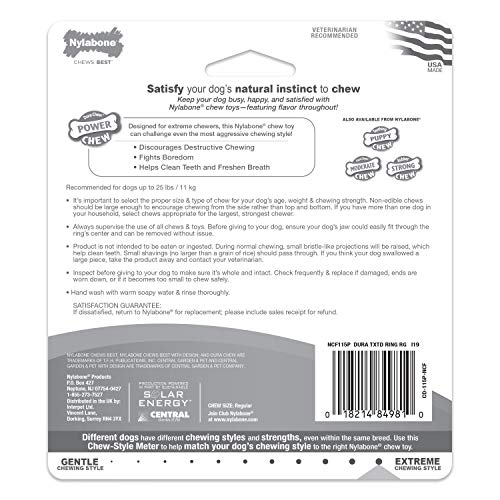 Nylabone helps teeth cleaning from textured surface and plaque control