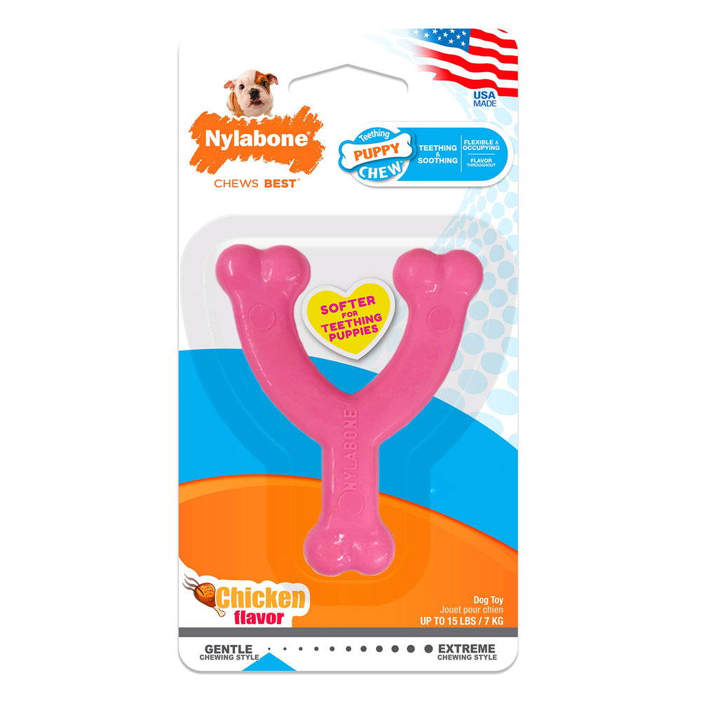 Nylabone Wishbone dual-color design adds visual appeal