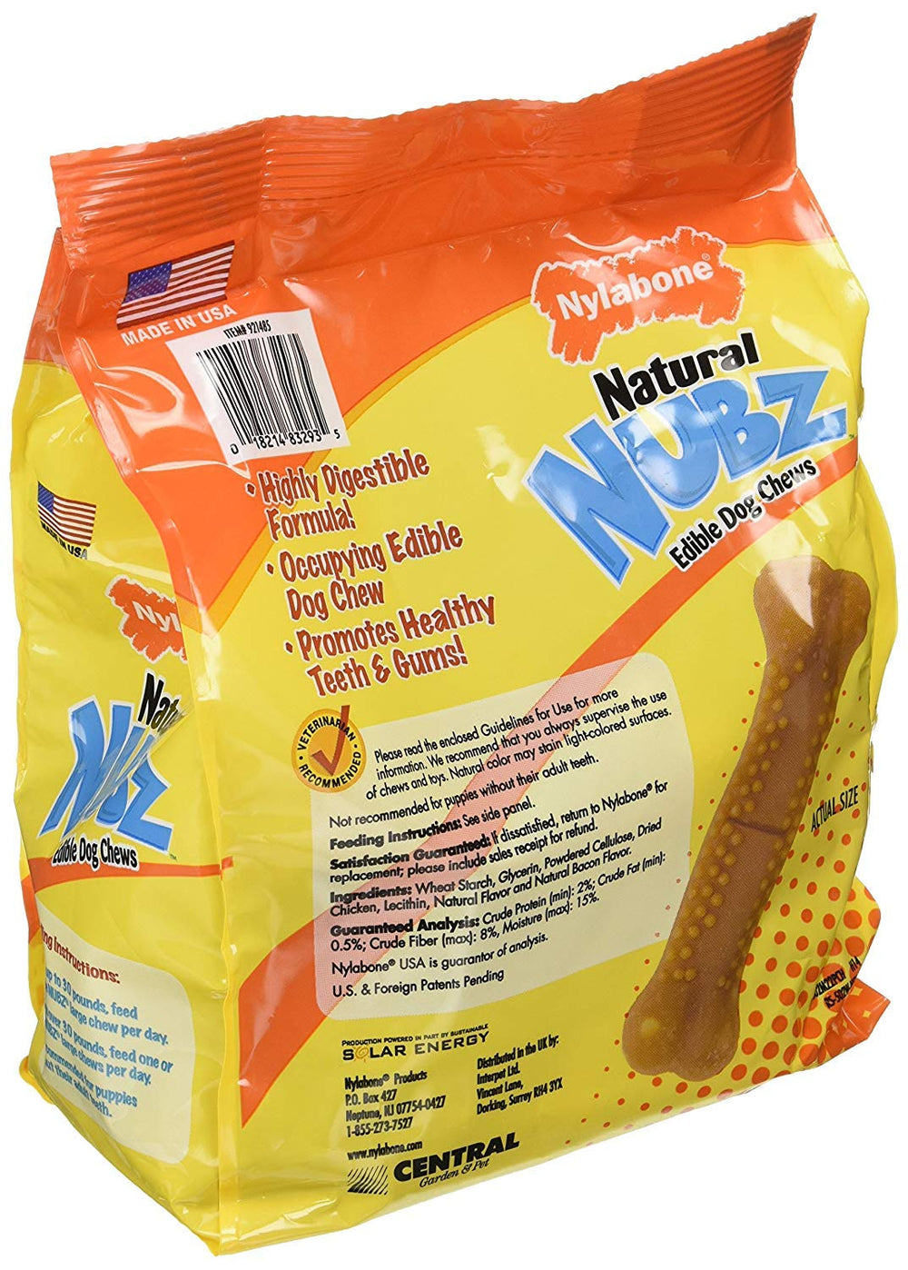 Nylabonee Natural Nubz large chews close-up ideal for satisfying chewing needs.