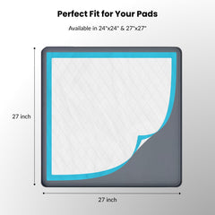 Nyoria pee pad holder anti-slip bottom keeps tray in place during use.