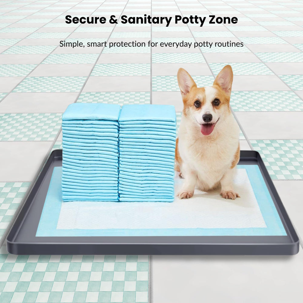 Nyoria pee pad holder dark gray finish blends with decor.