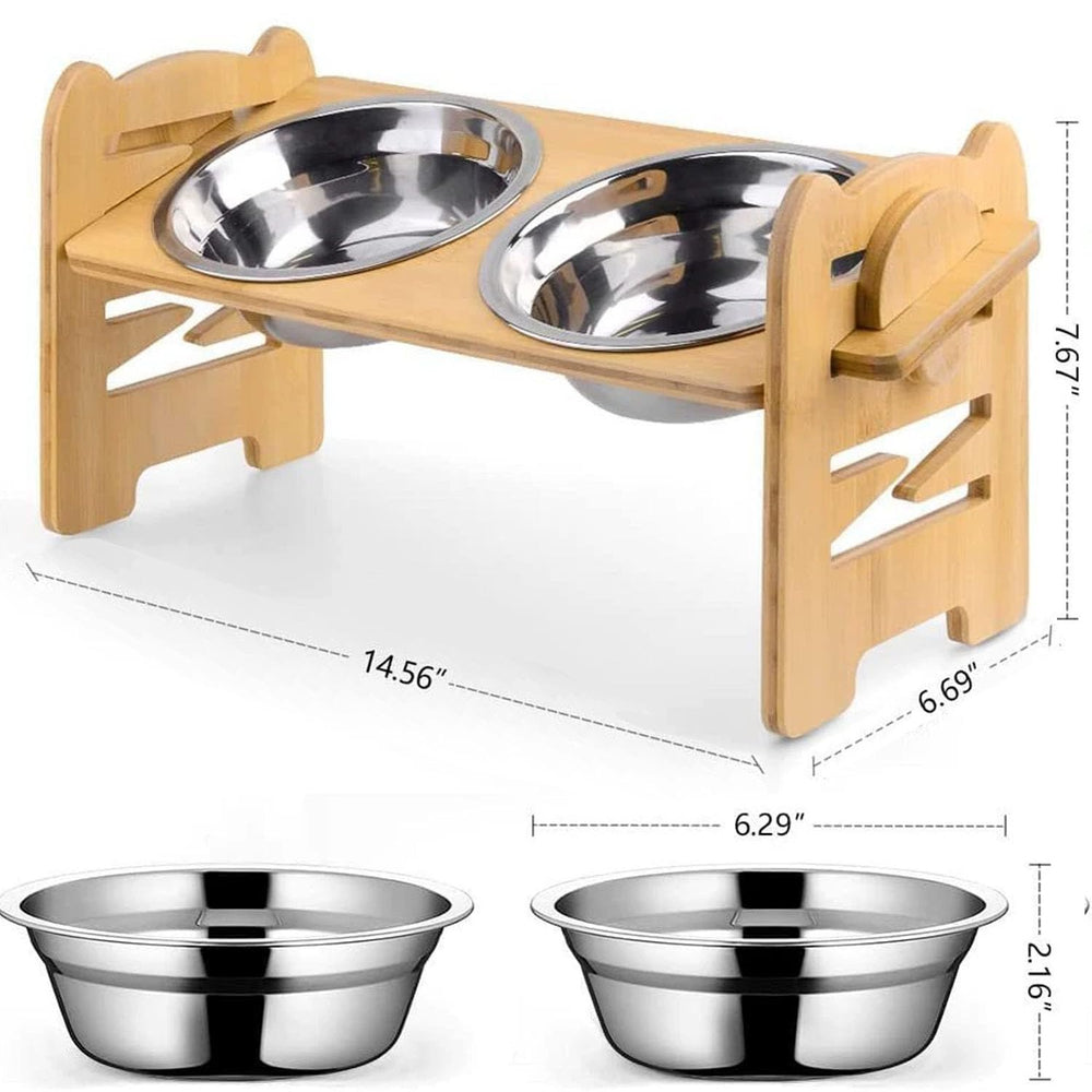 NYXXZ cat and dog feeder shown in a multi-use living space