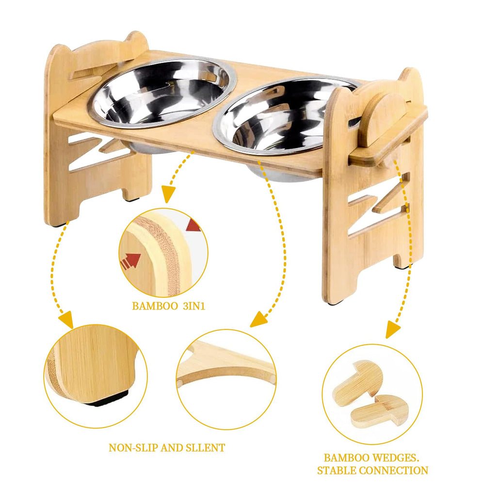 NYXXZ elevated feeder with dishwasher-safe bowls for quick cleaning