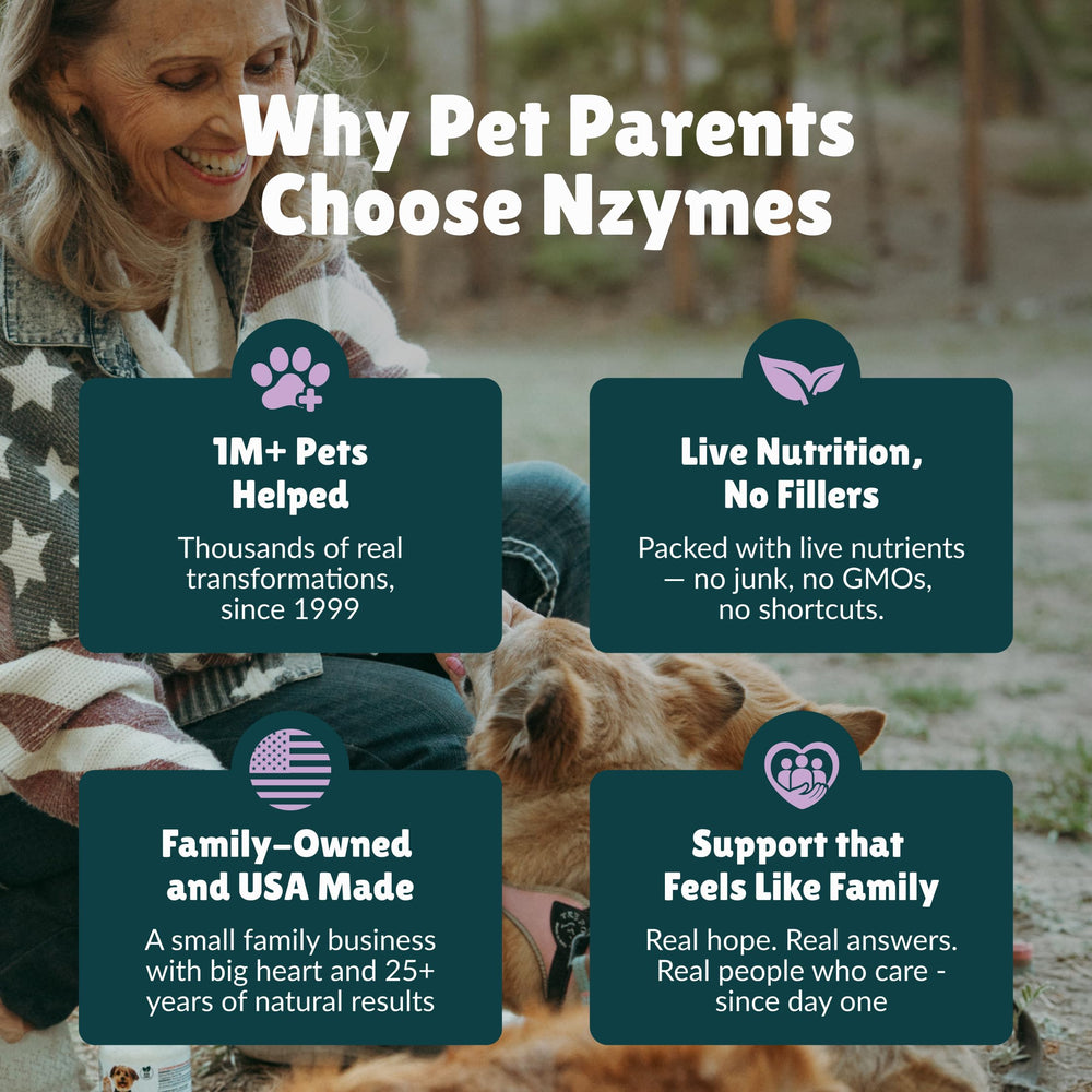 Nzymes Bac-Pak Plus pour being mixed into pet food for easy dosing