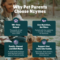 Nzymes Bac-Pak Plus pour being mixed into pet food for easy dosing