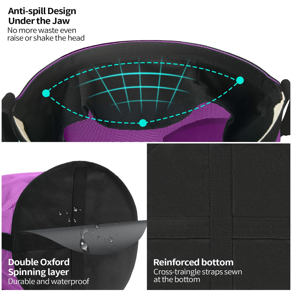 OAHELAKE breathable mesh feed bag for better airflow and comfort