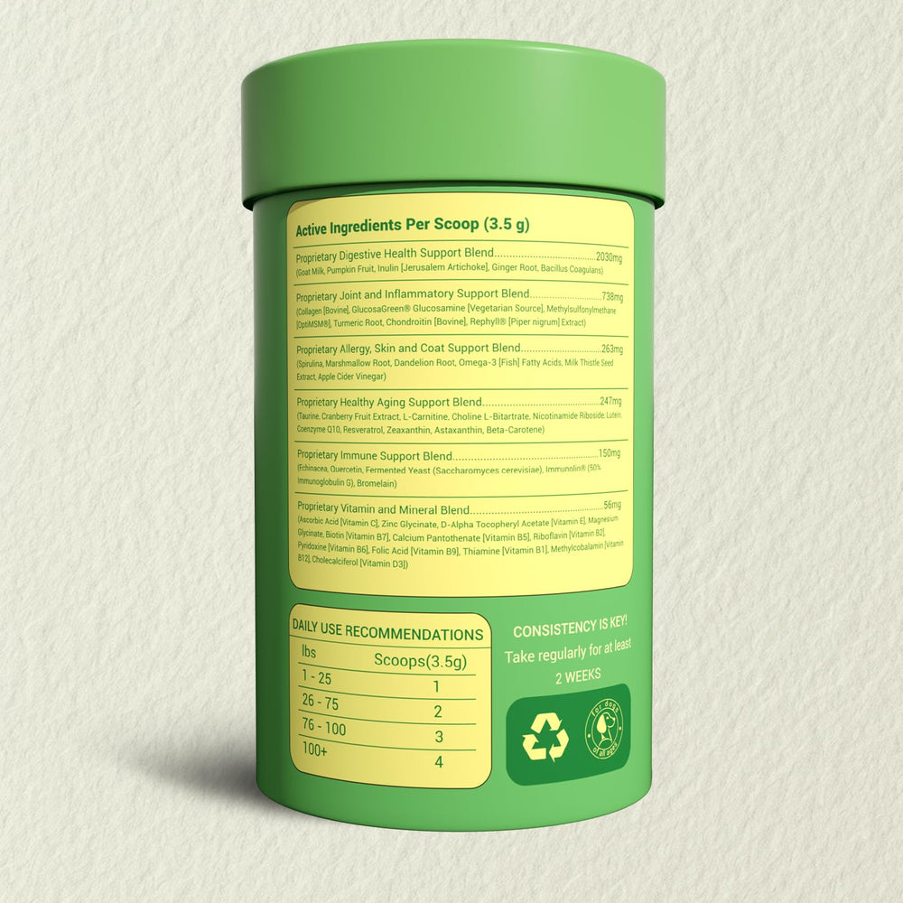 OailyMutra dog multivitamin digestible formula supports coat health and immune resilience.