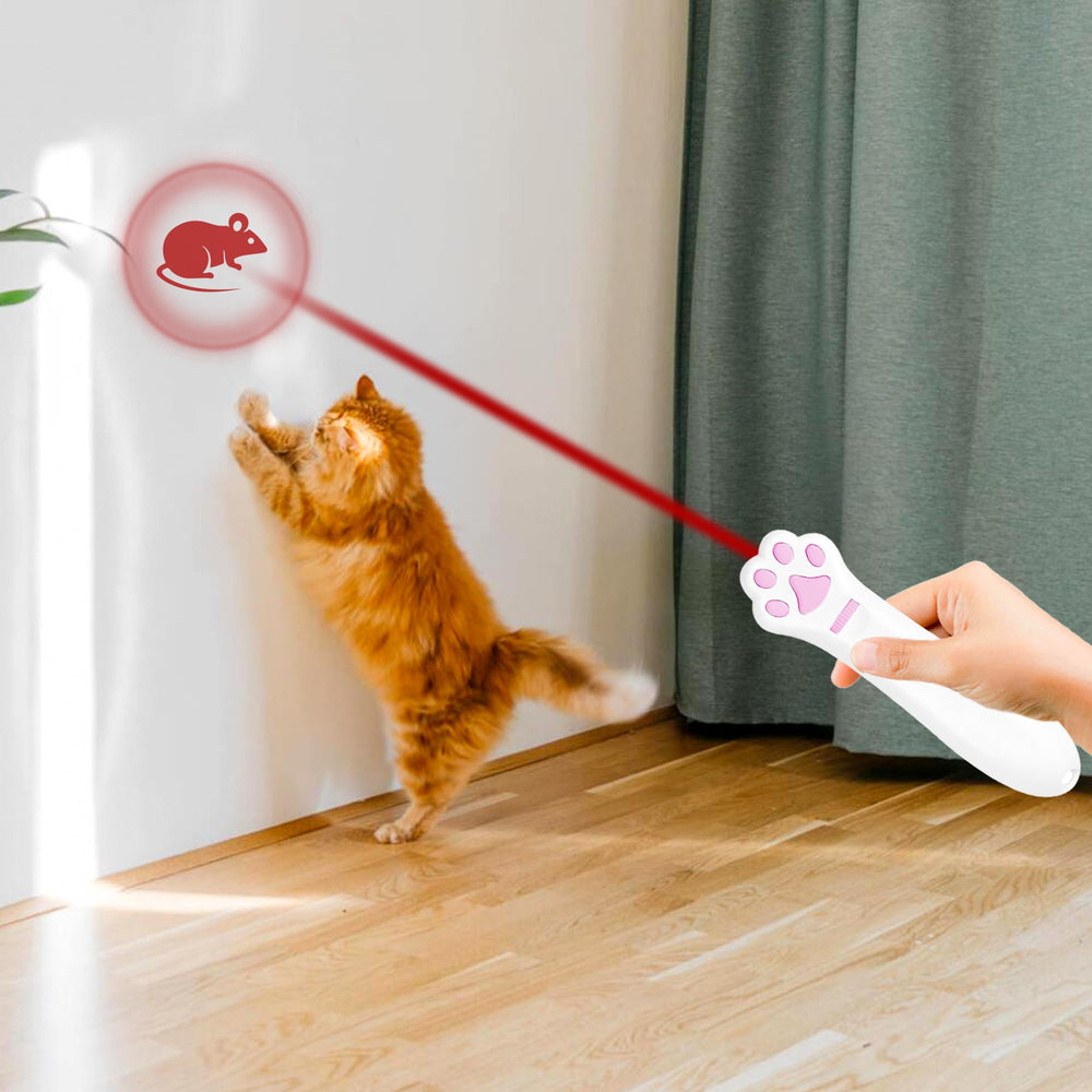 O'ANTOO paw design projector encourages kittens and puppies to chase.