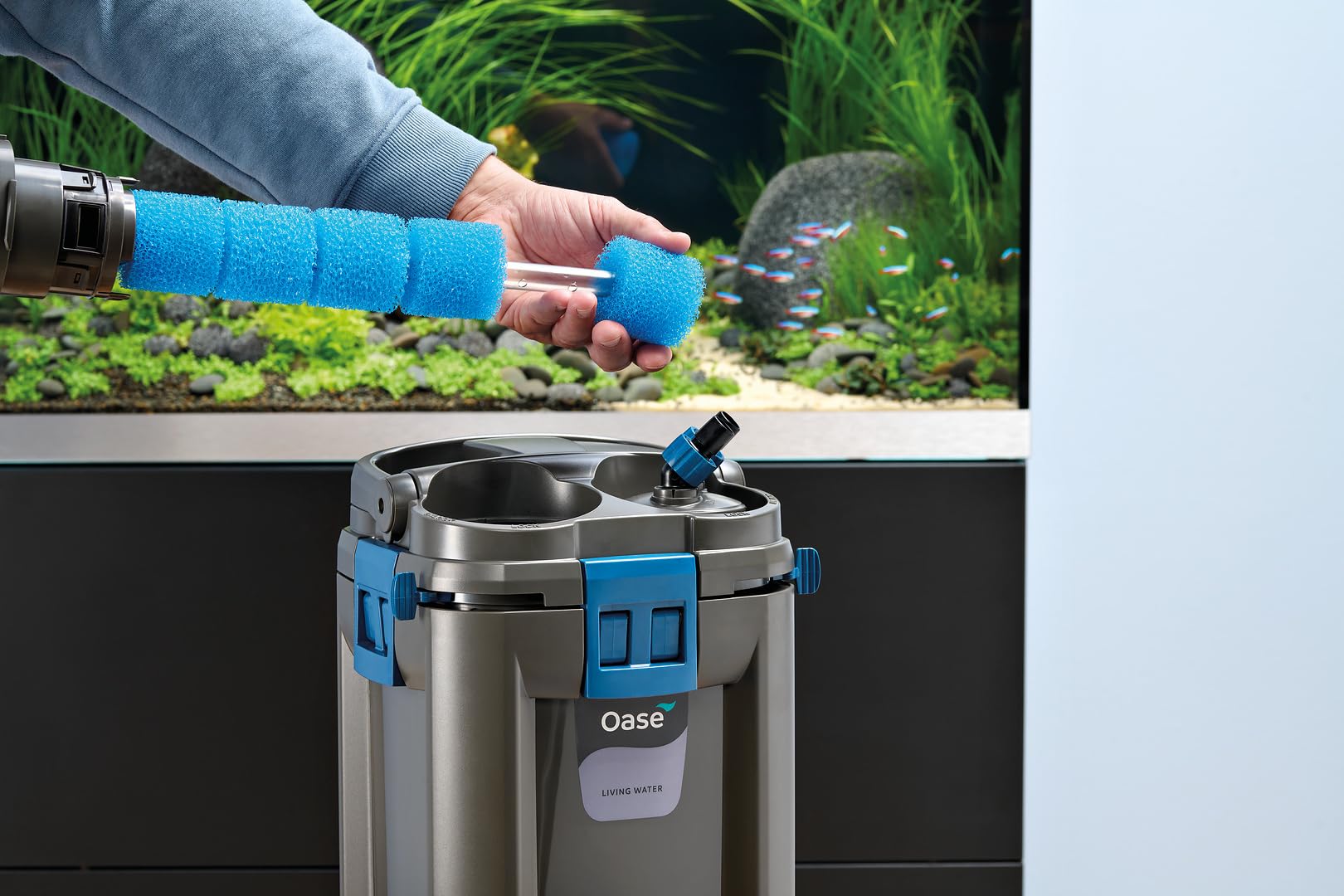 OASE Biomaster filtration foams absorb impurities for clearer, healthier aquarium water.