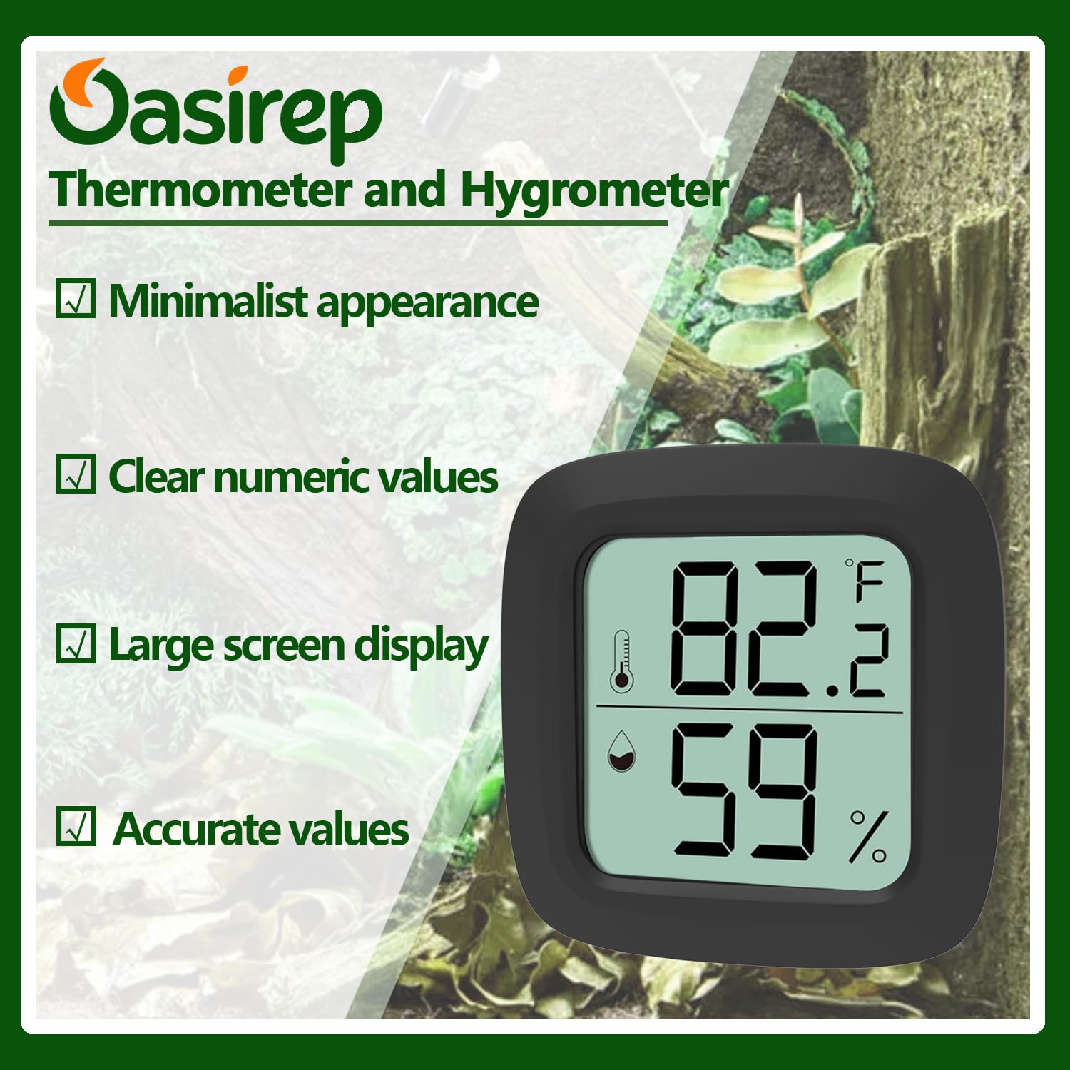 Oasirep Black 2-Pack dual-zone monitor helps manage basking and cool zones.
