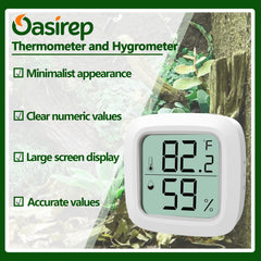 Oasirep reptile thermometer powered by CR2032 for long life.
