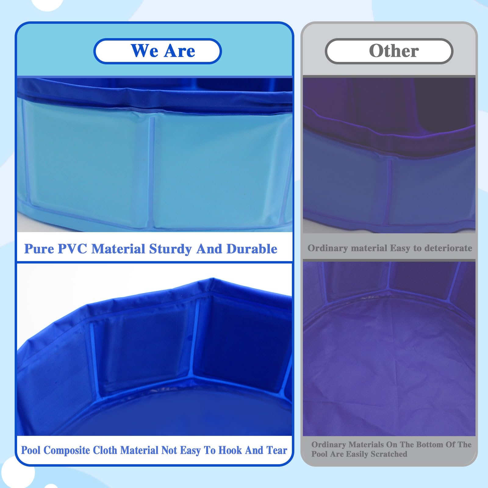Obfuscate cat pool toy durable PVC material ensures long-lasting indoor/outdoor use.