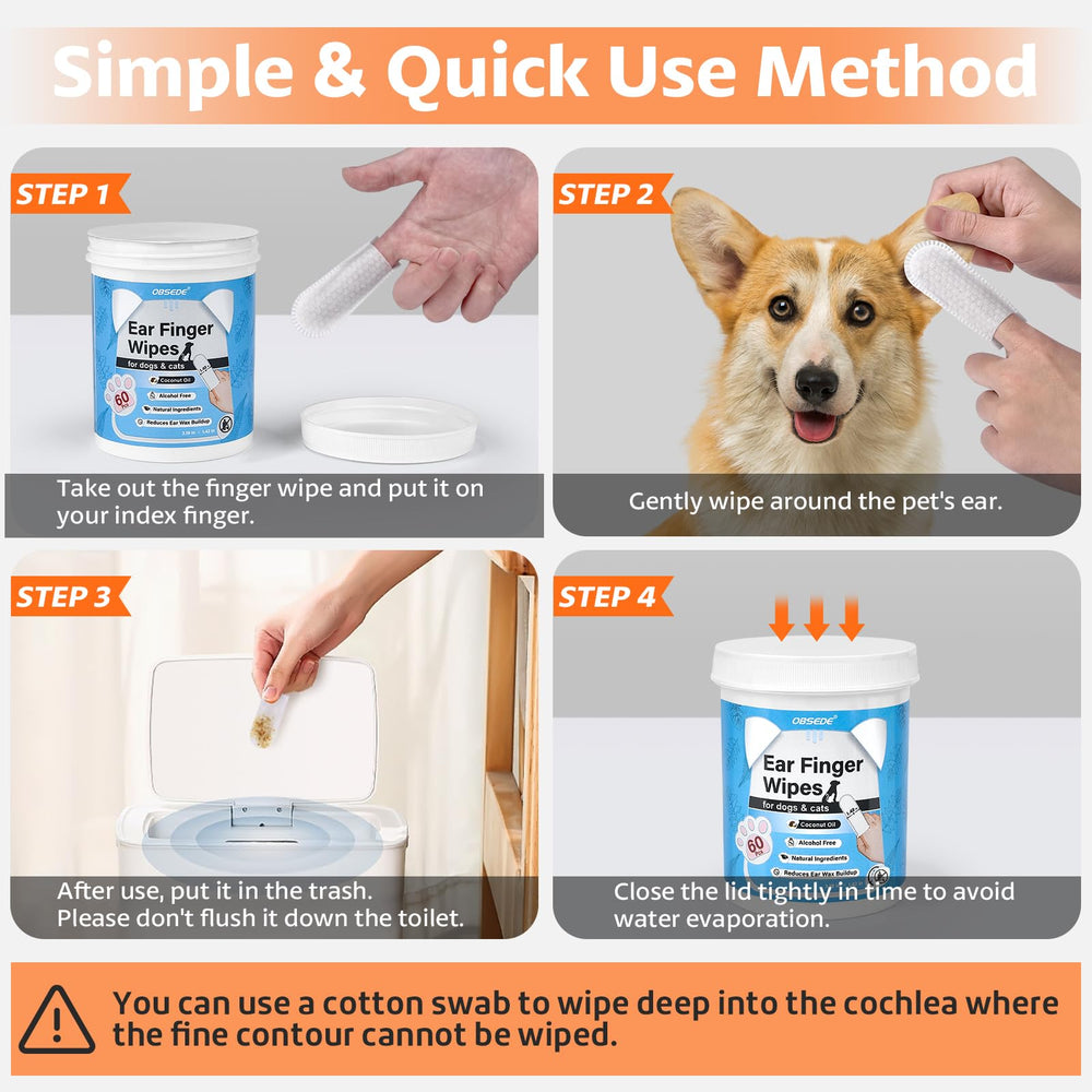 OBSEDE coconut-scent ear wipes provide a fresh, mild fragrance