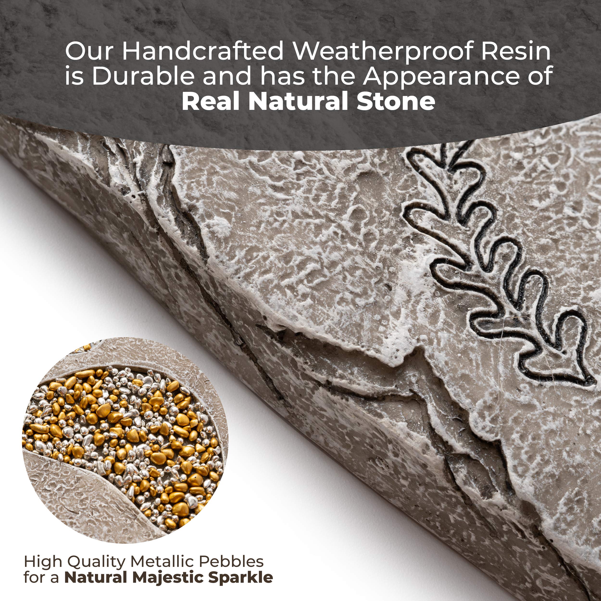 OBSI pawprint-embellished-memorial shows shimmering accents for a heartfelt tribute.