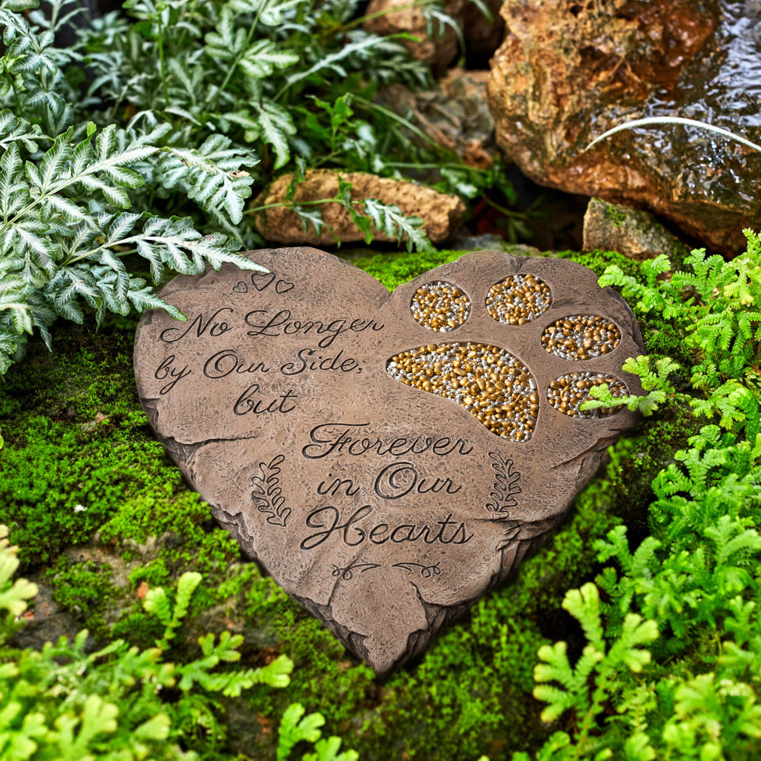 OBSI brown polyresin memorial stone resembles real stone for lasting display.