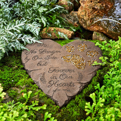 OBSI brown polyresin memorial stone resembles real stone for lasting display.