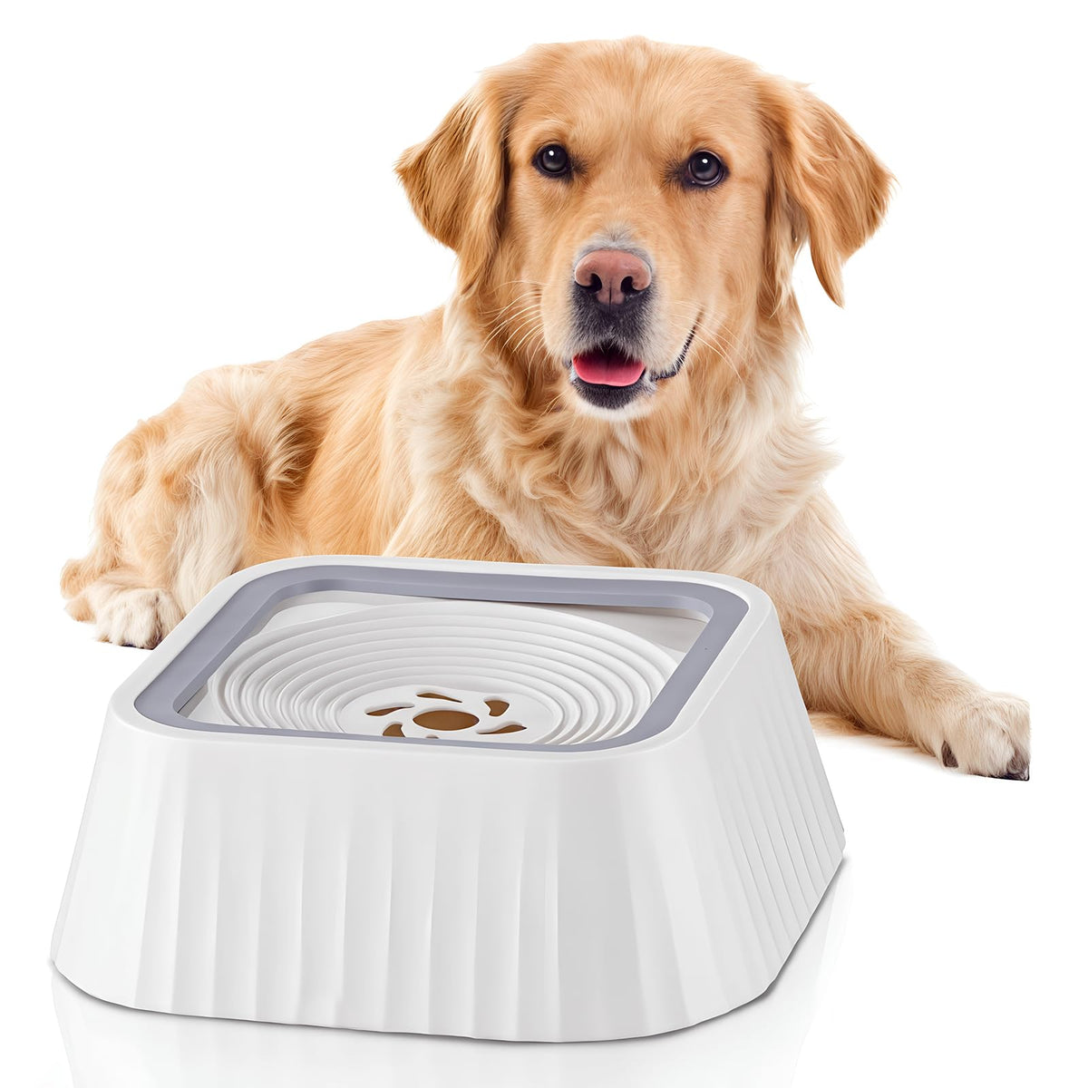 Ocean Ice dog water bowl 45oz capacity shows no-spill design reducing mess.