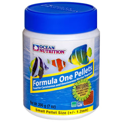 Ocean Nutrition angel fish diet closeup highlights premium ingredients from Thailand.