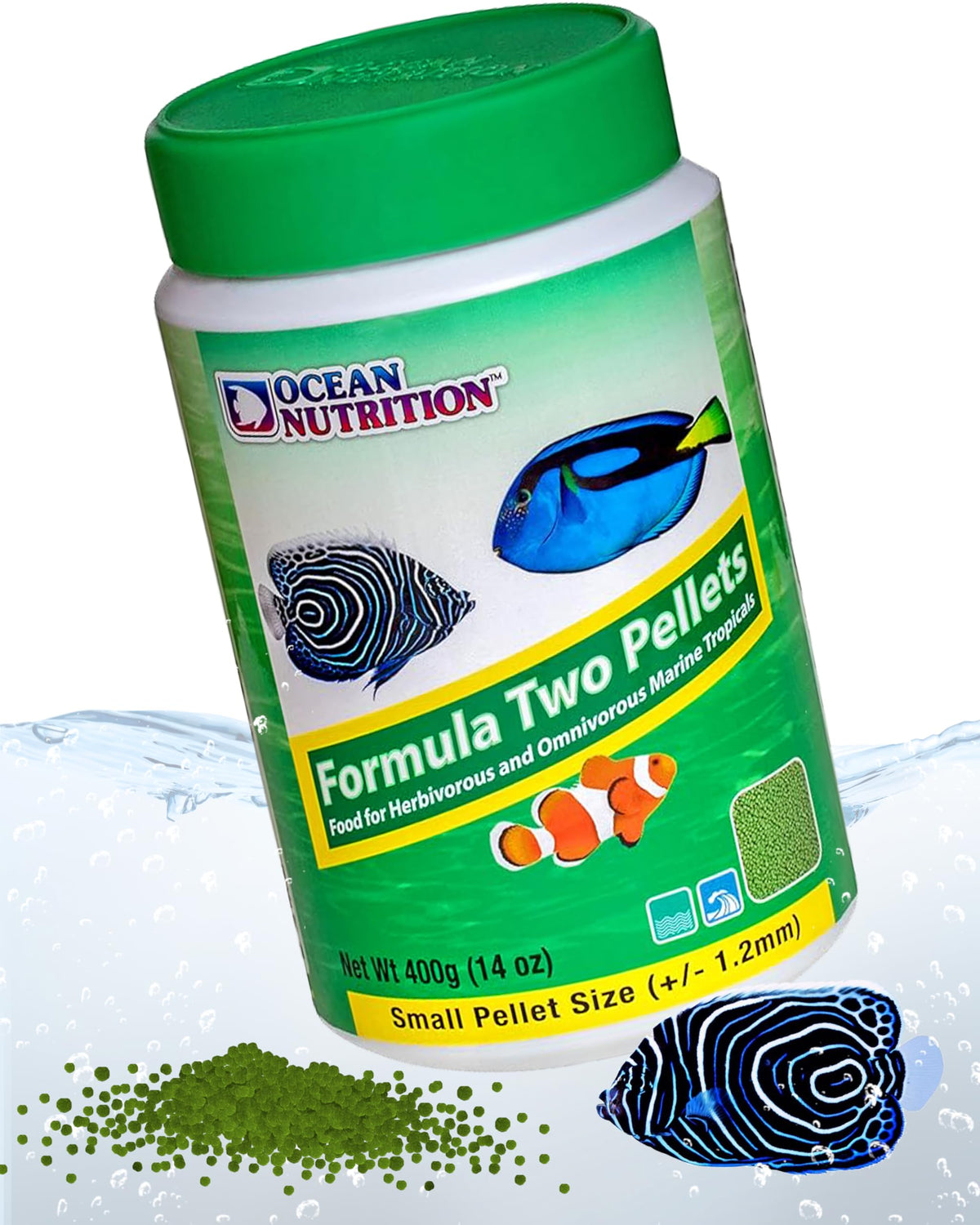 Ocean Nutrition Formula Two Pellets showing soft texture for easy digestion in tropical fish