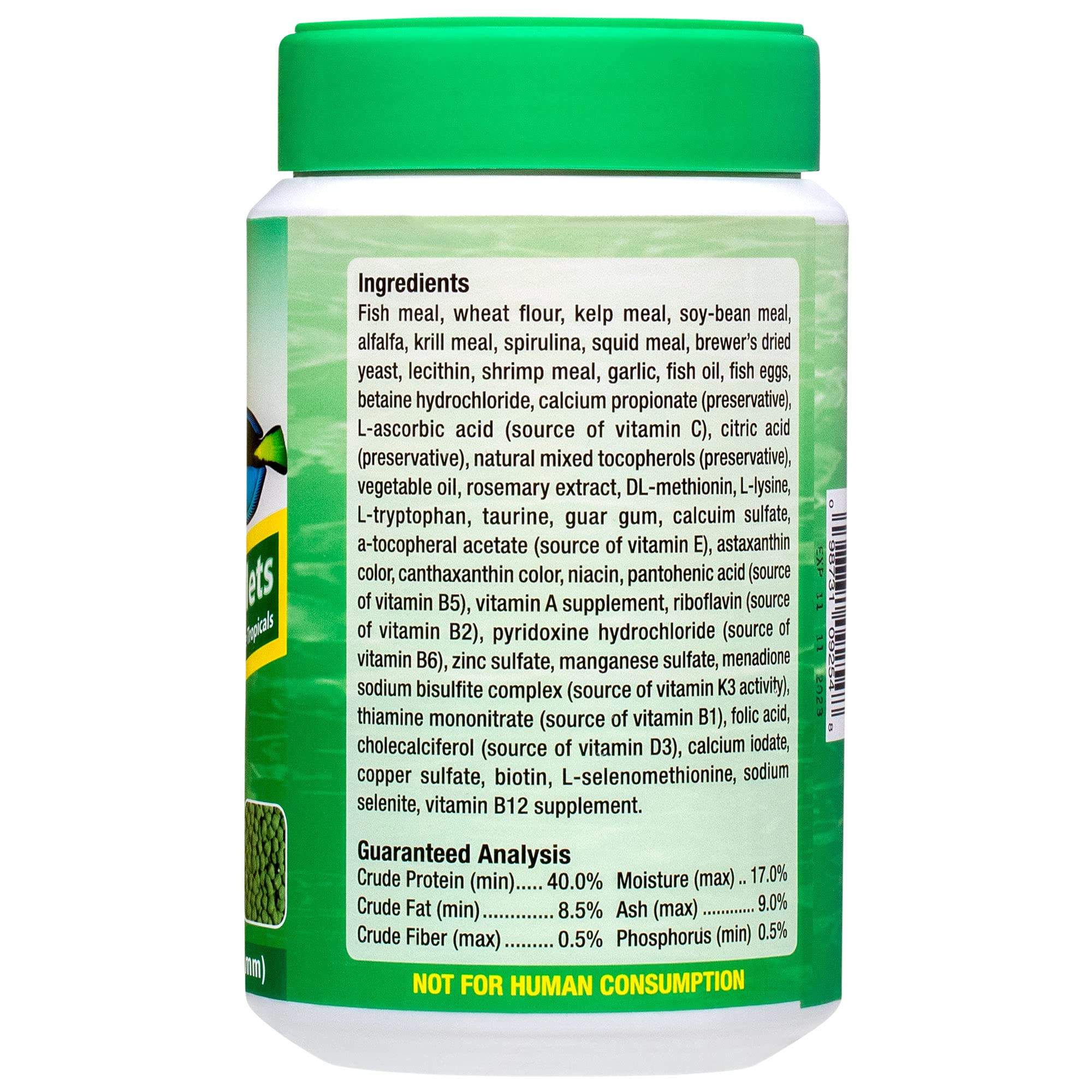 Ingredients like spirulina and kelp visible in Formula Two Pellets for vibrant color
