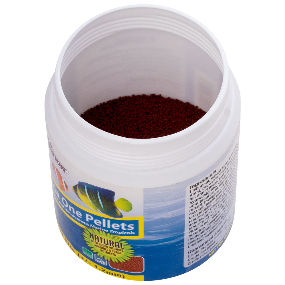 Ocean Nutrition guppy and angelfish friendly pellets for varied tropical fish