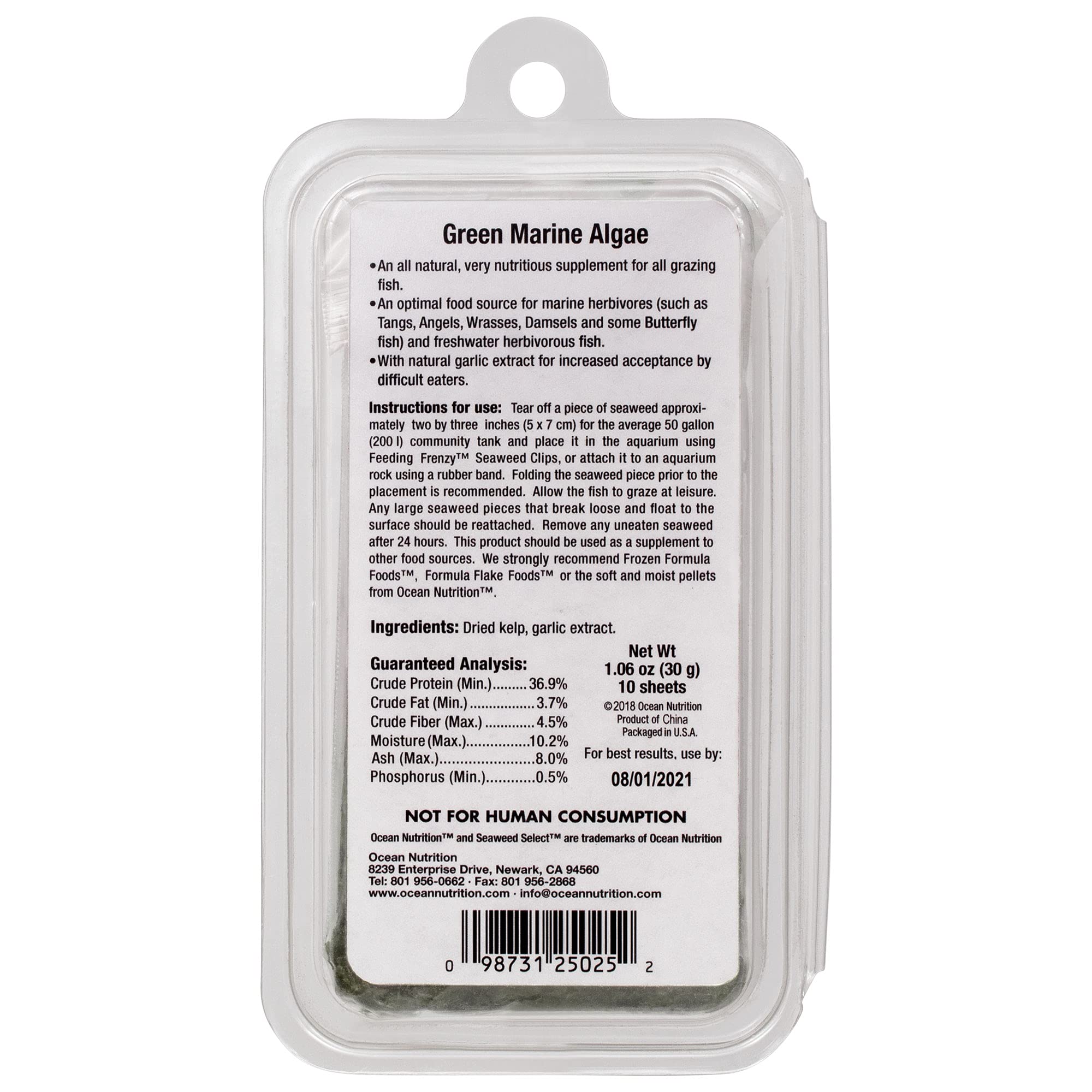 Ocean Nutrition Seaweed Select greens sheets closeup highlighting natural garlic extract aroma