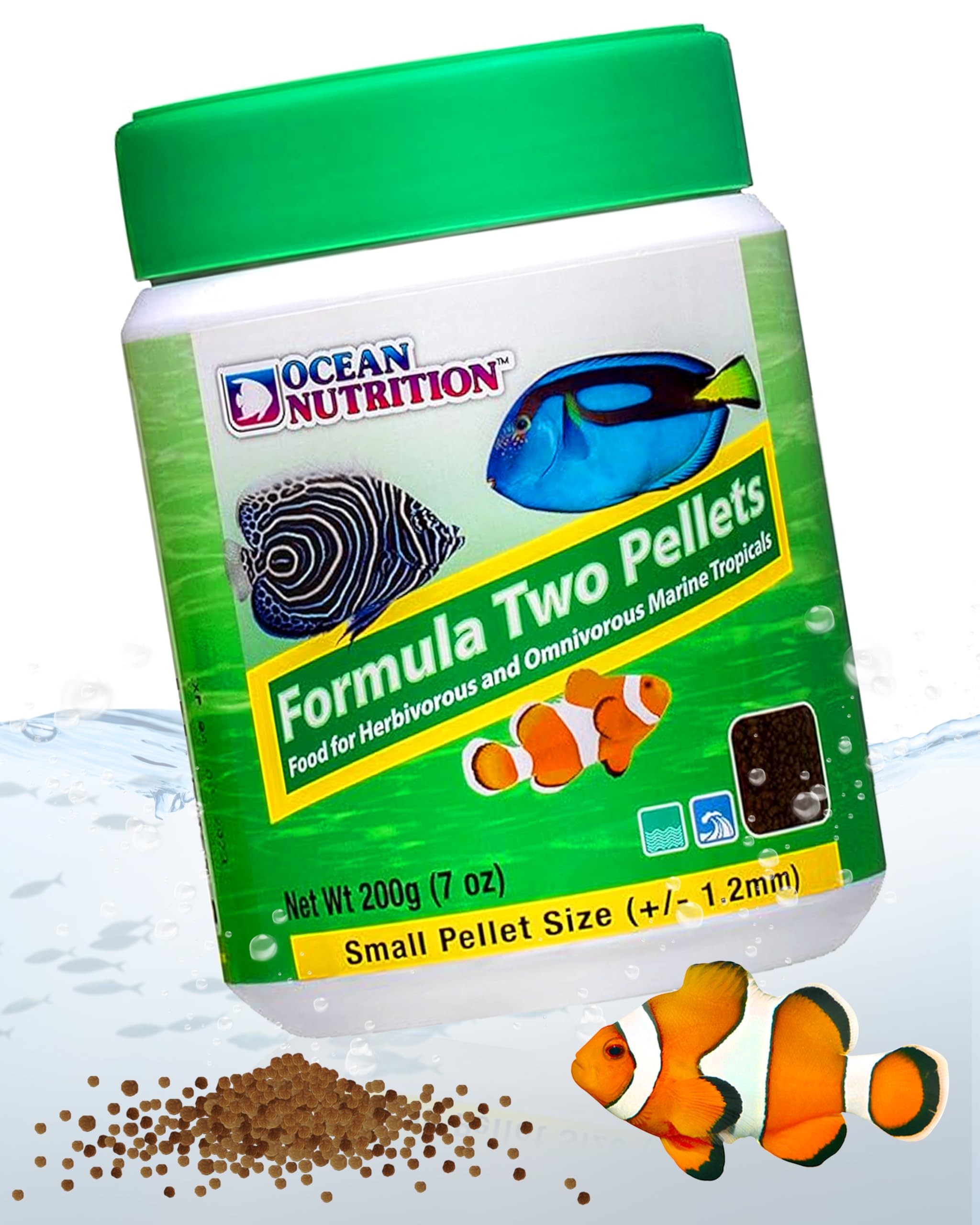 Ocean Nutrition Formula Two Pellets packaging displays oxygen-free pouch preserving freshness