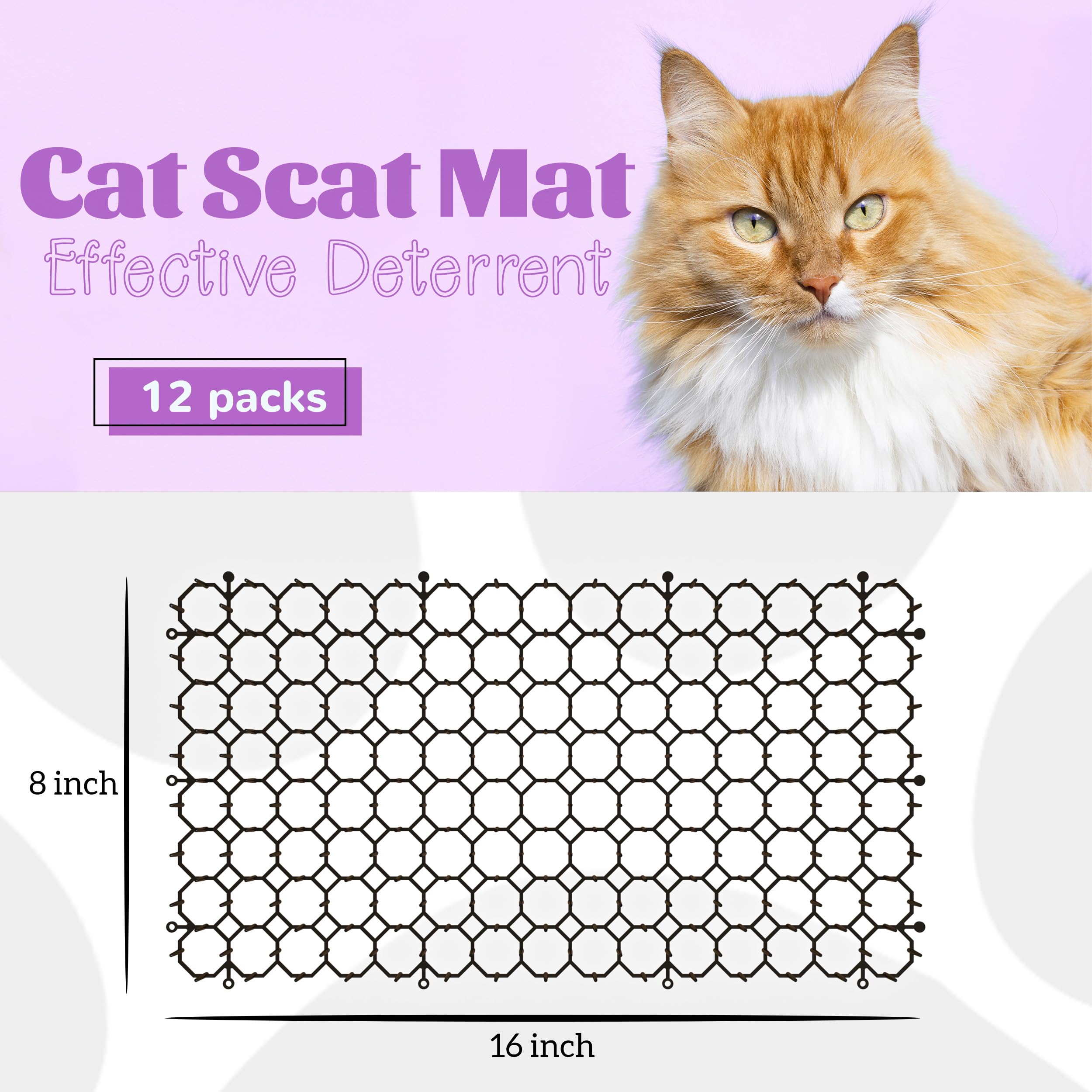 OCEANPAX cat deterrent mat installation shows flexible placement for indoor and outdoor use.