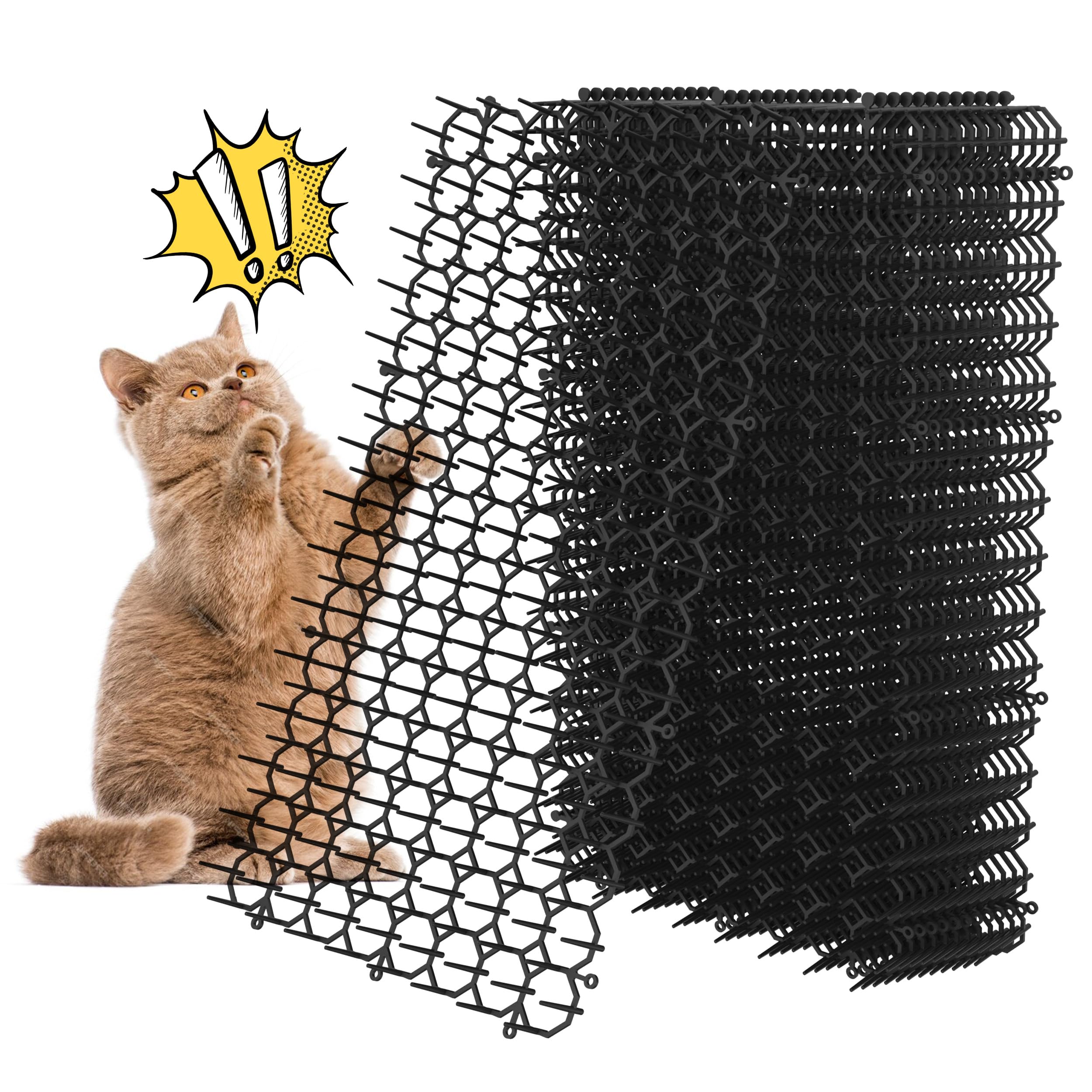 OCEANPAX scat mat 16x8 outdoor guards garden beds with humane spikes for pet-free zones.