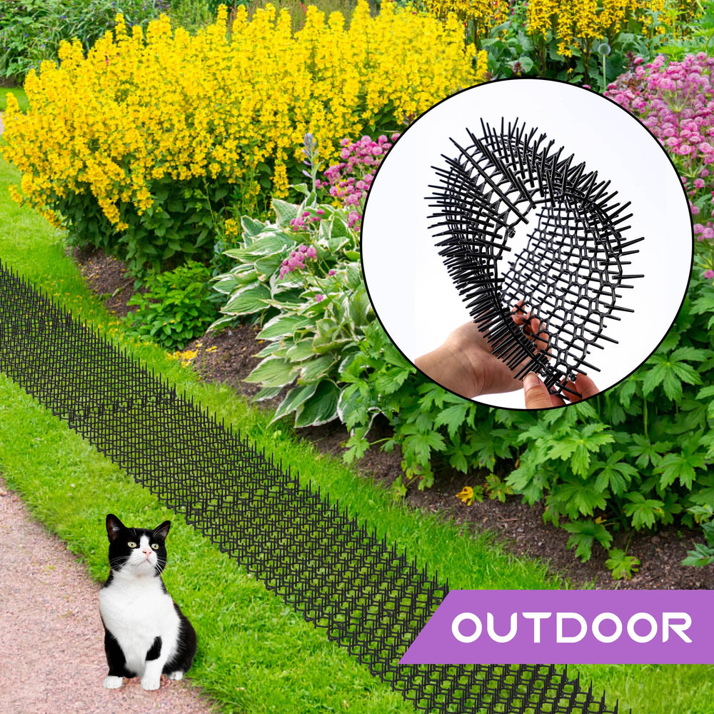 OCEANPAX garden bed protection with spikes keeps digging animals away.