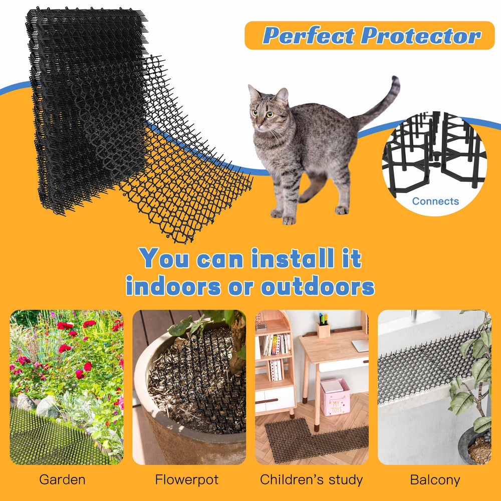 OCEANPAX scat mat on outdoor patio for plant protection