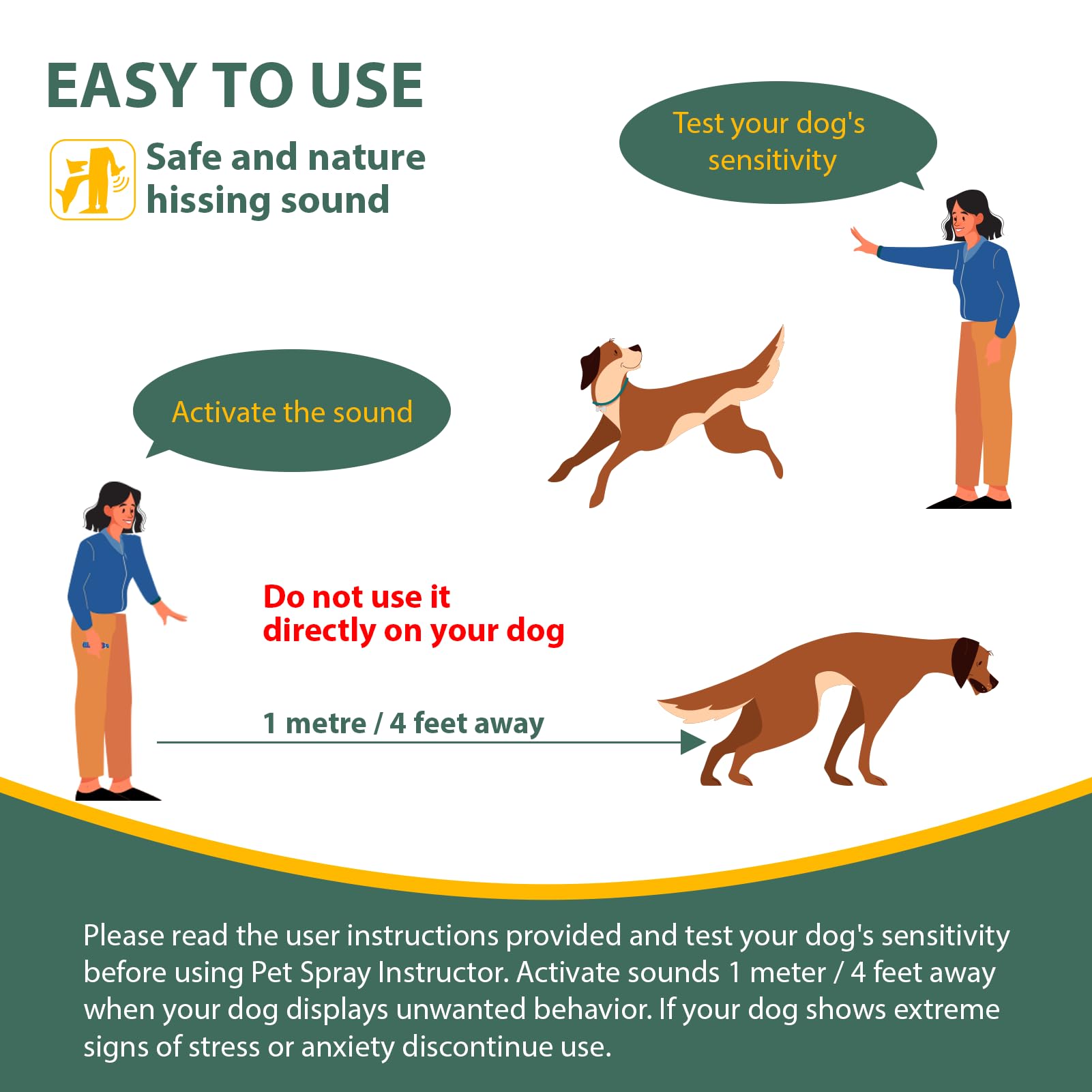 OCKCE Dog Corrector 130ml dog reacting to hiss during training