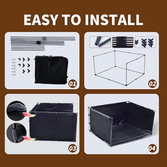 OCMML foldable potty tray demonstrating easy-clean design