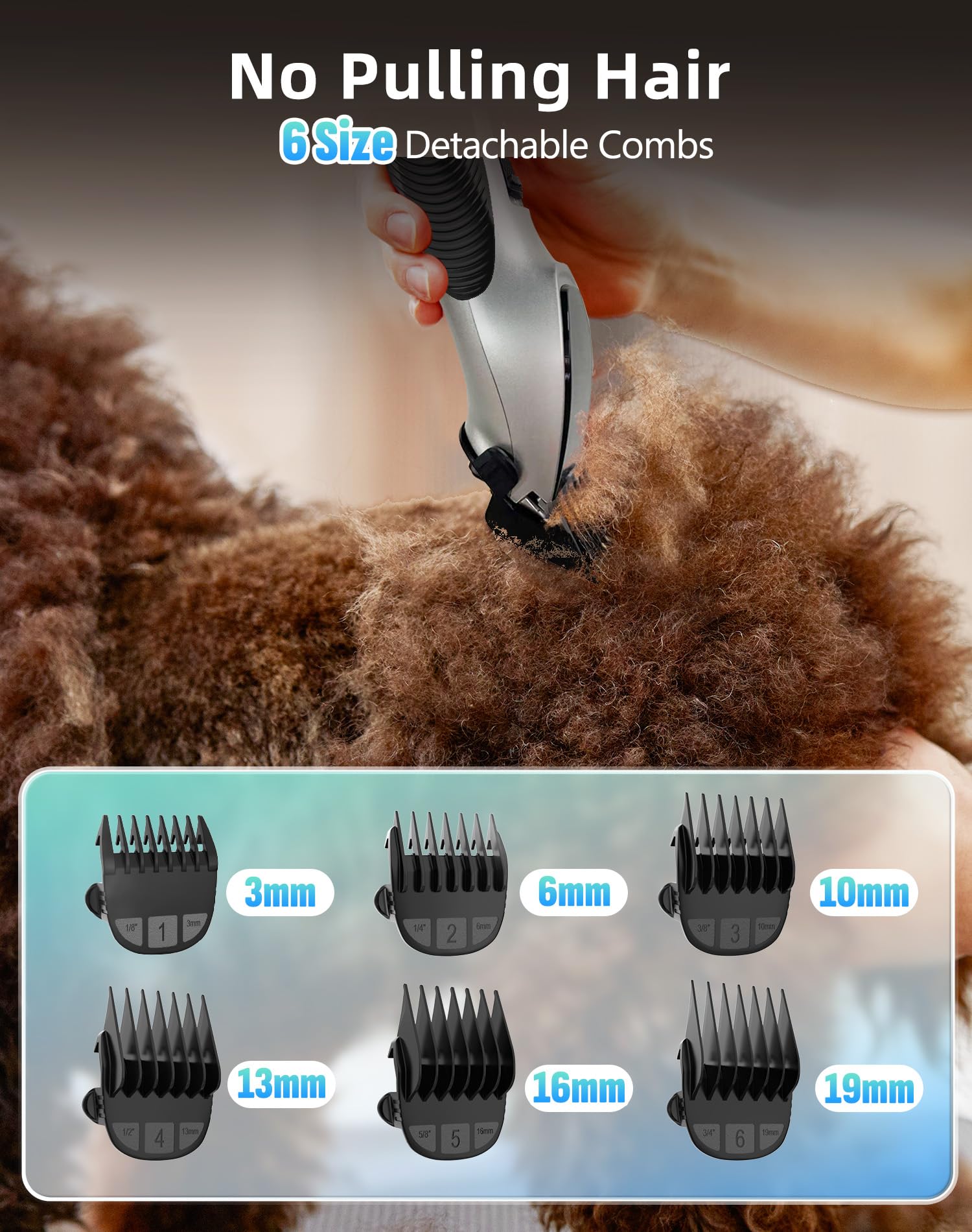 OCPEET included scissors and comb accessories neatly organized for home grooming.